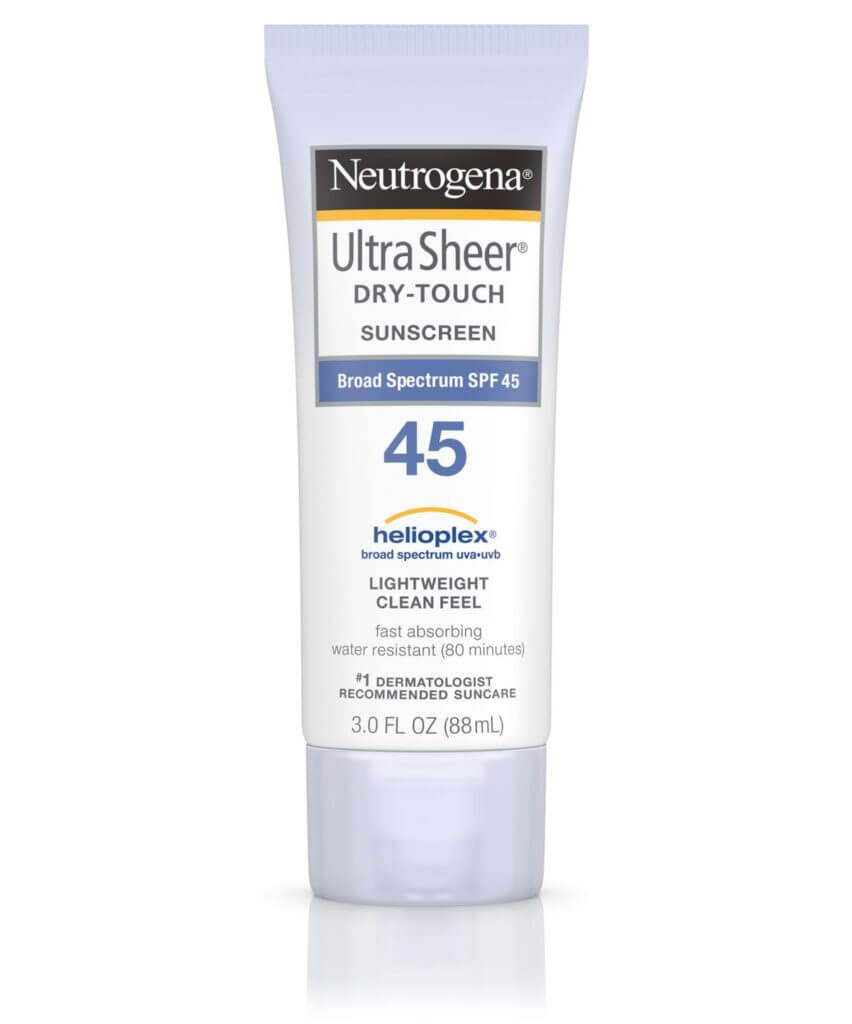 Neutrogena Ultra Sheer Dry-Touch absorbs really fast