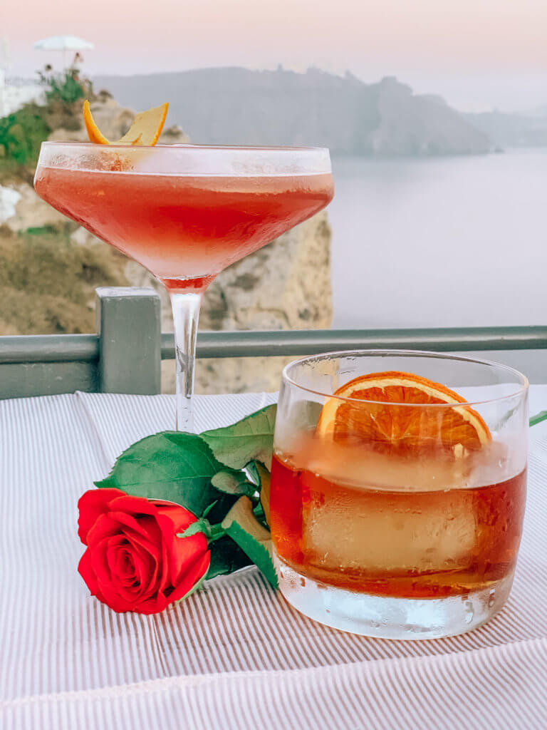 Santorini Top Best Restaurants | Lauda Restaurant Cocktails